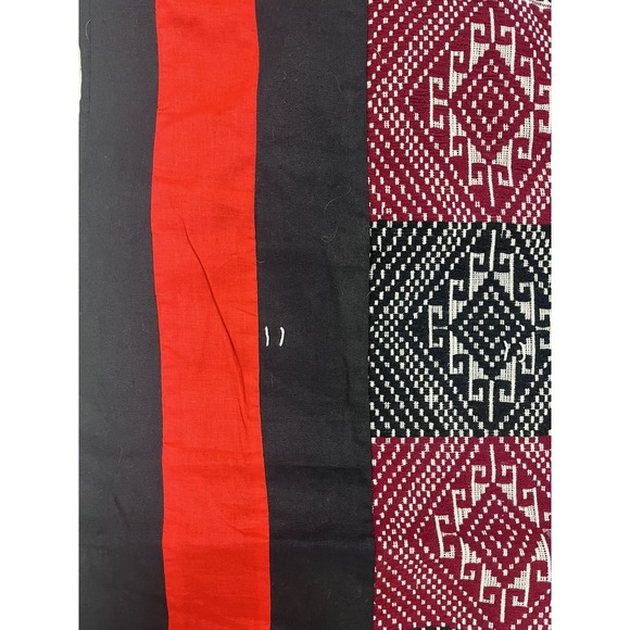 Handwoven Laotian Textile‎ Wall Hanging Black White Red Lao 60\